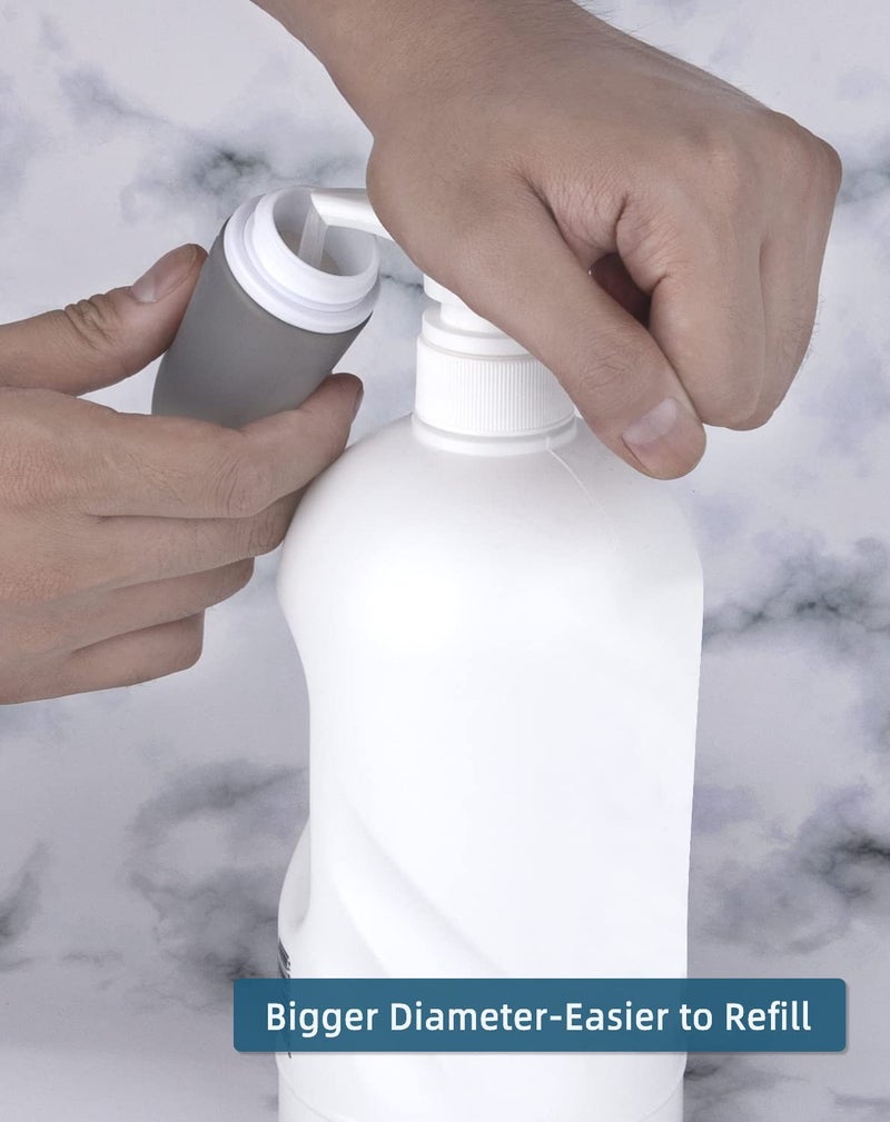imuviy Silicone Travel Bottles for Toiletries TSA Approved Travel Size Containers Set 4 Pack Portable Leak Proof Refillable Cosmetic Squeeze Bottles Shampoo Hair Conditioner Body Lotion Bath Shower Gel - Image 5
